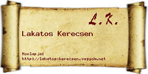Lakatos Kerecsen névjegykártya